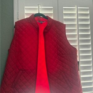 Karen Scott Women's Quilted Red Vest